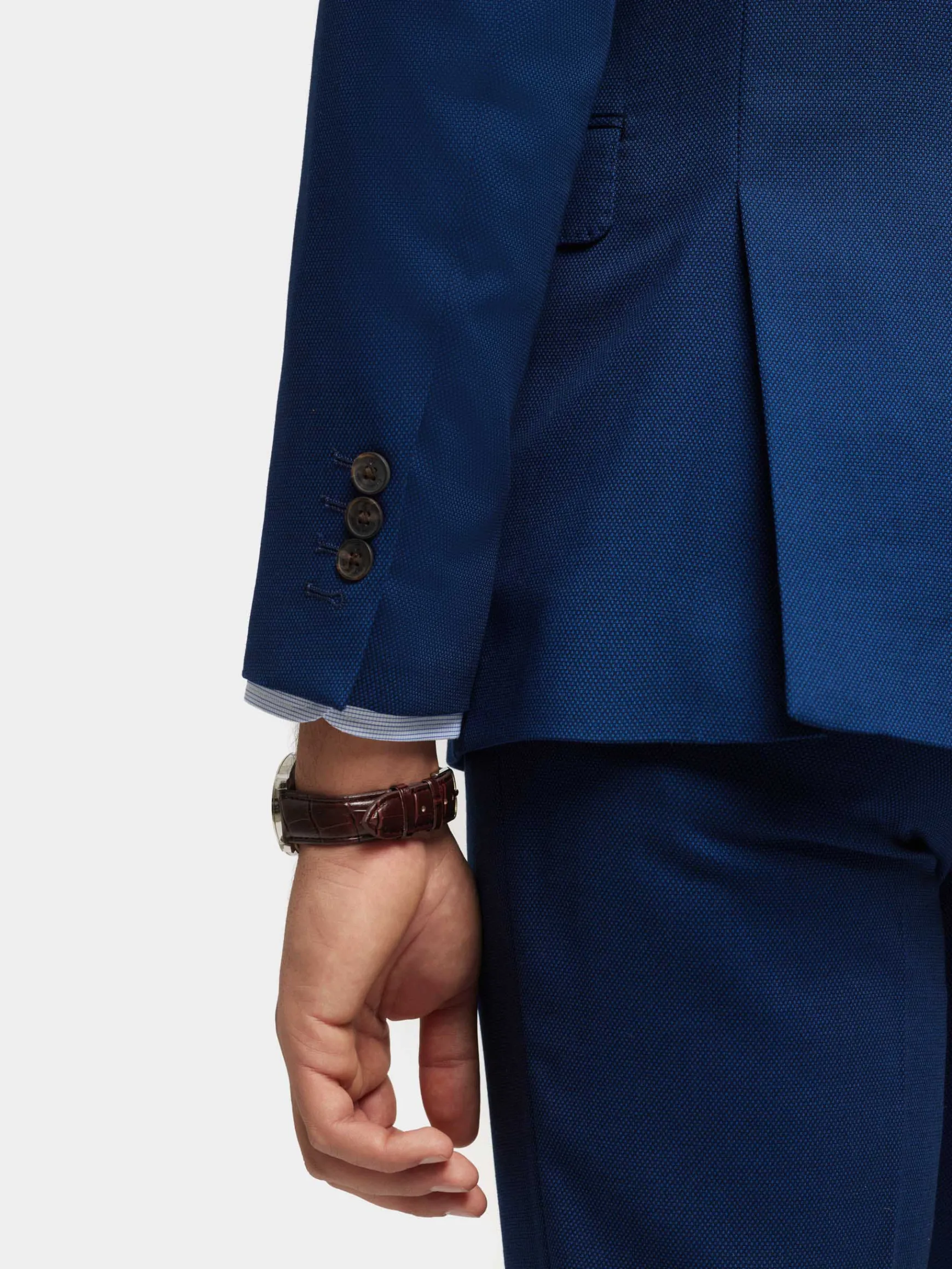 Alvaro Moreno Trajes|Trajes|AMERICANA BIRDEYE Azul