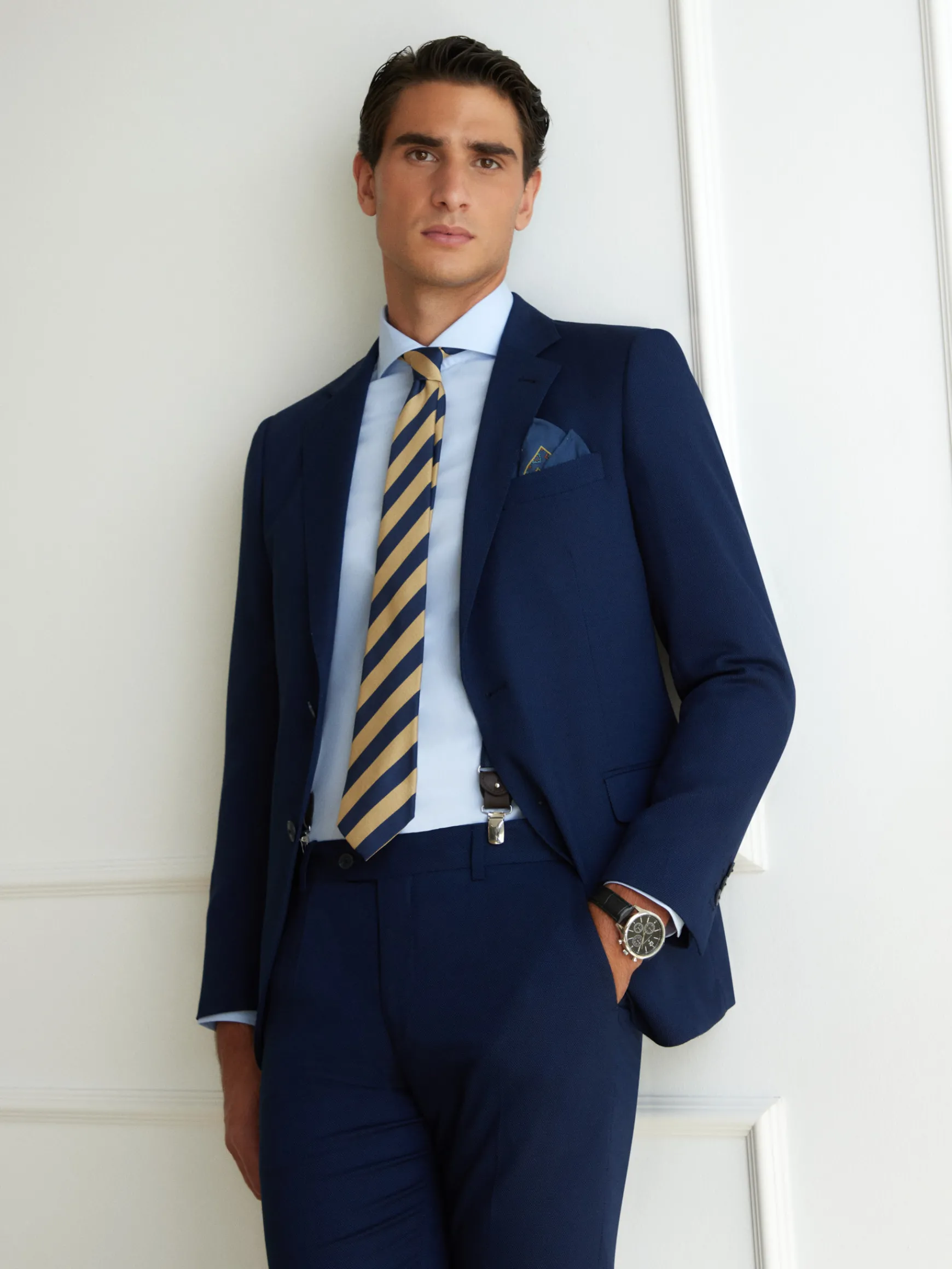 Alvaro Moreno Trajes|Trajes|AMERICANA BIRDEYE Azul Marino