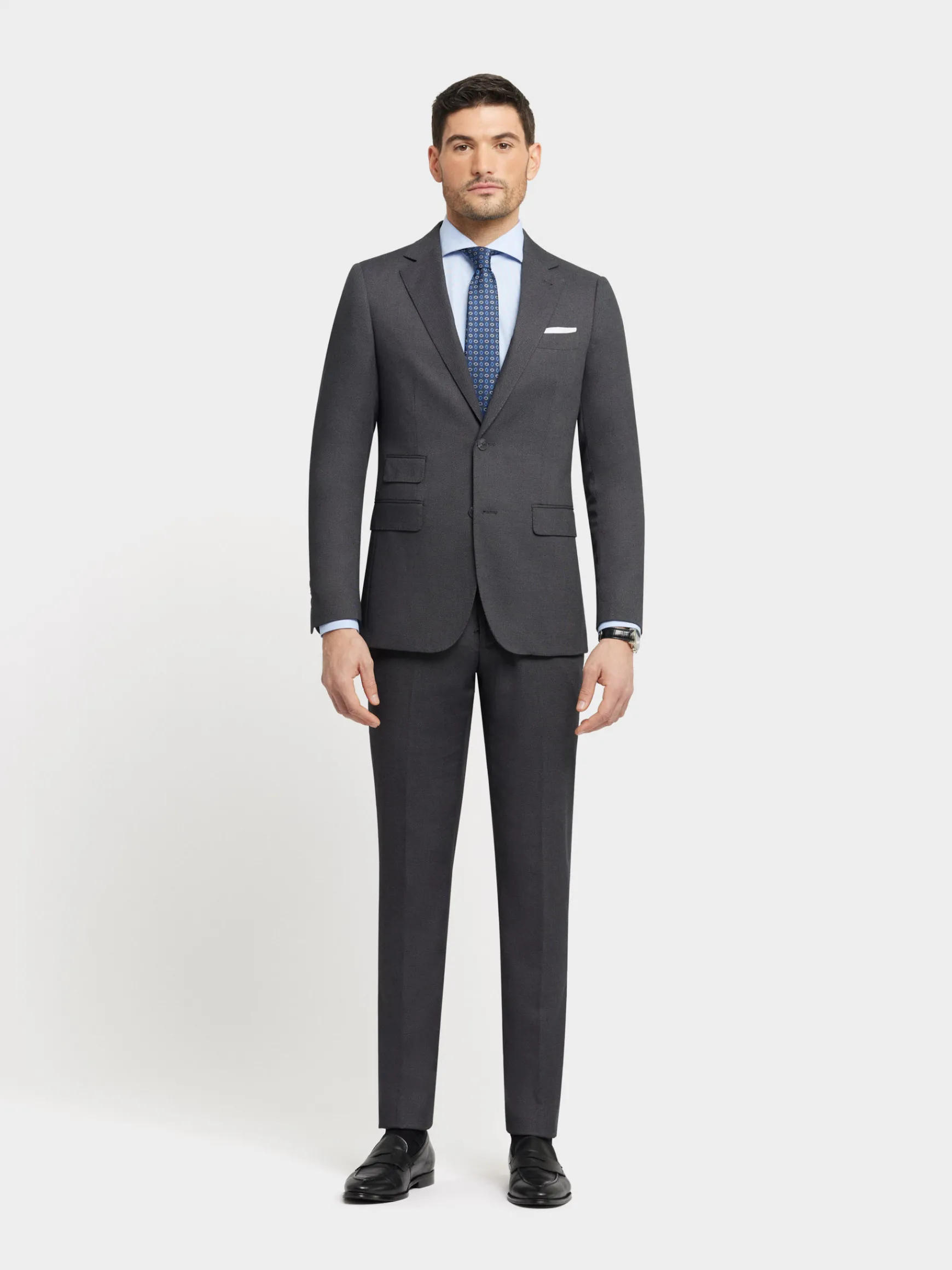 Alvaro Moreno Trajes|Trajes|AMERICANA BIRDEYE Gris