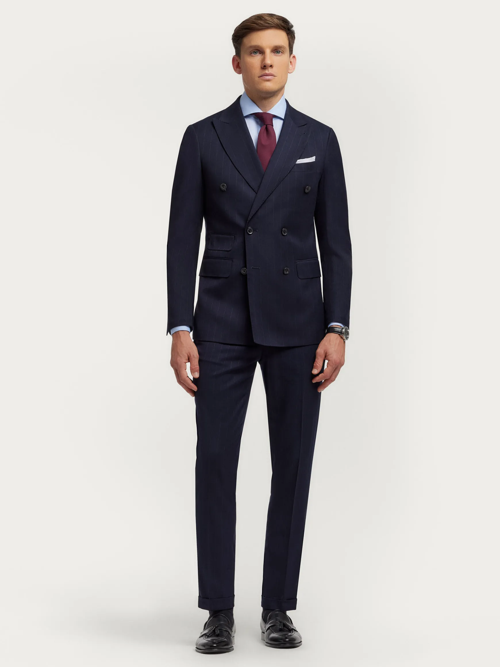 Alvaro Moreno Trajes|Trajes|AMERICANA DUOMO DIPLO Azul Marino