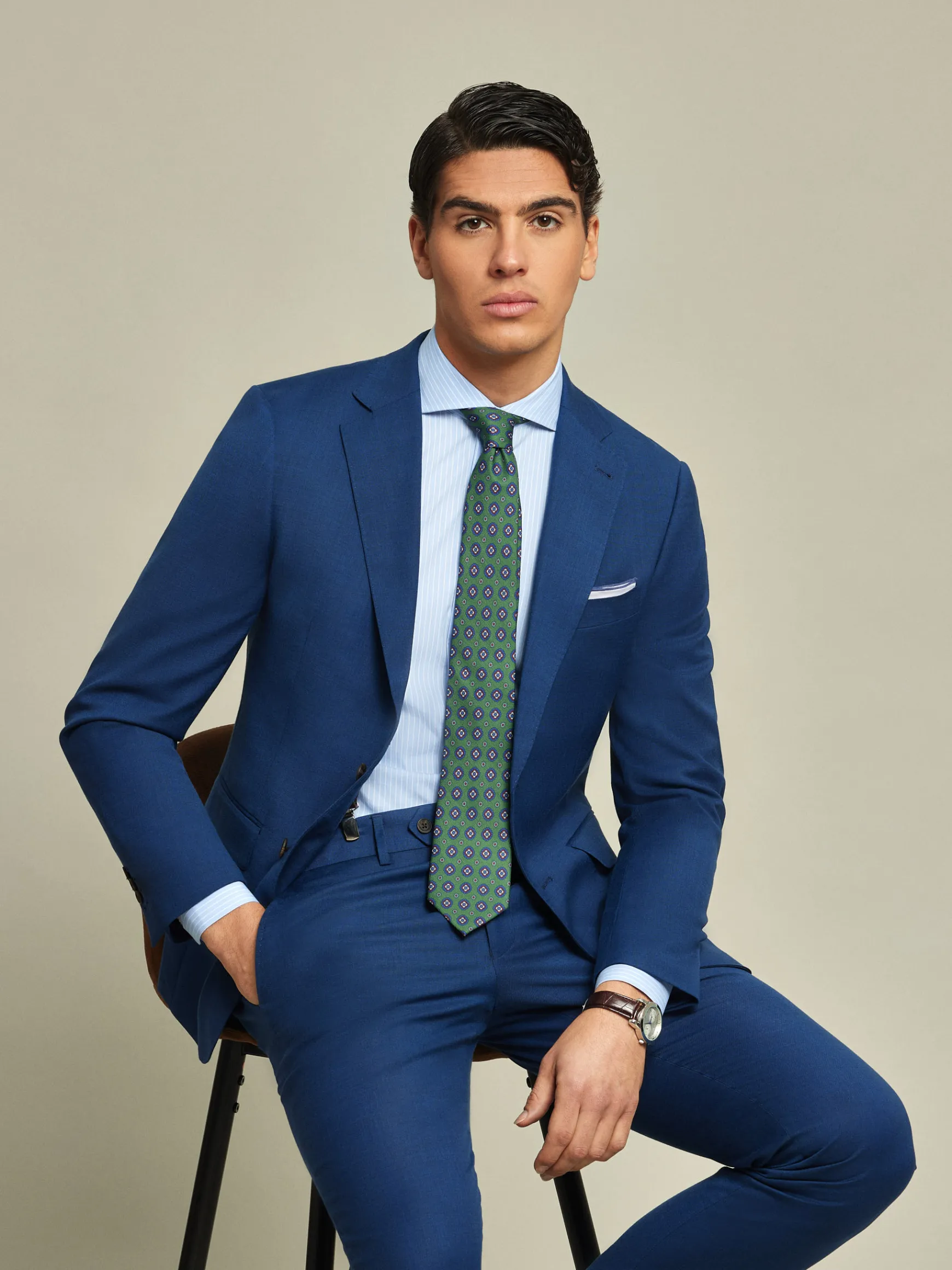 Alvaro Moreno Trajes|Trajes|AMERICANA FIL A FIL Azul