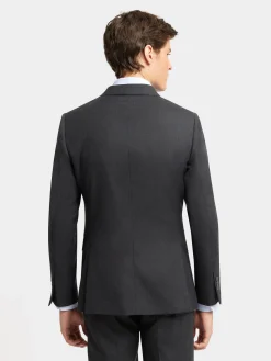 Alvaro Moreno Trajes|Trajes|AMERICANA FIL A FIL CRUZADO Gris