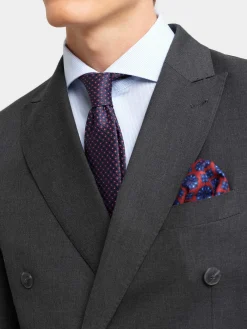 Alvaro Moreno Trajes|Trajes|AMERICANA FIL A FIL CRUZADO Gris