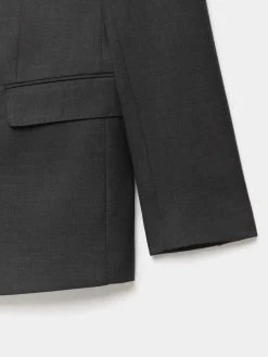 Alvaro Moreno Trajes|Trajes|AMERICANA FIL A FIL CRUZADO Gris