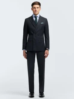 Alvaro Moreno Trajes|Trajes|AMERICANA FIL A FIL CRUZADO Gris