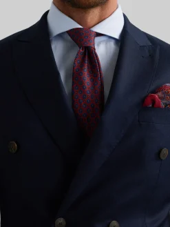 Alvaro Moreno Trajes|Trajes|AMERICANA FIL A FIL CRUZADO Azul Marino