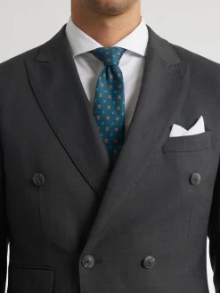 Alvaro Moreno Trajes|Trajes|AMERICANA FIL A FIL CRUZADO Gris