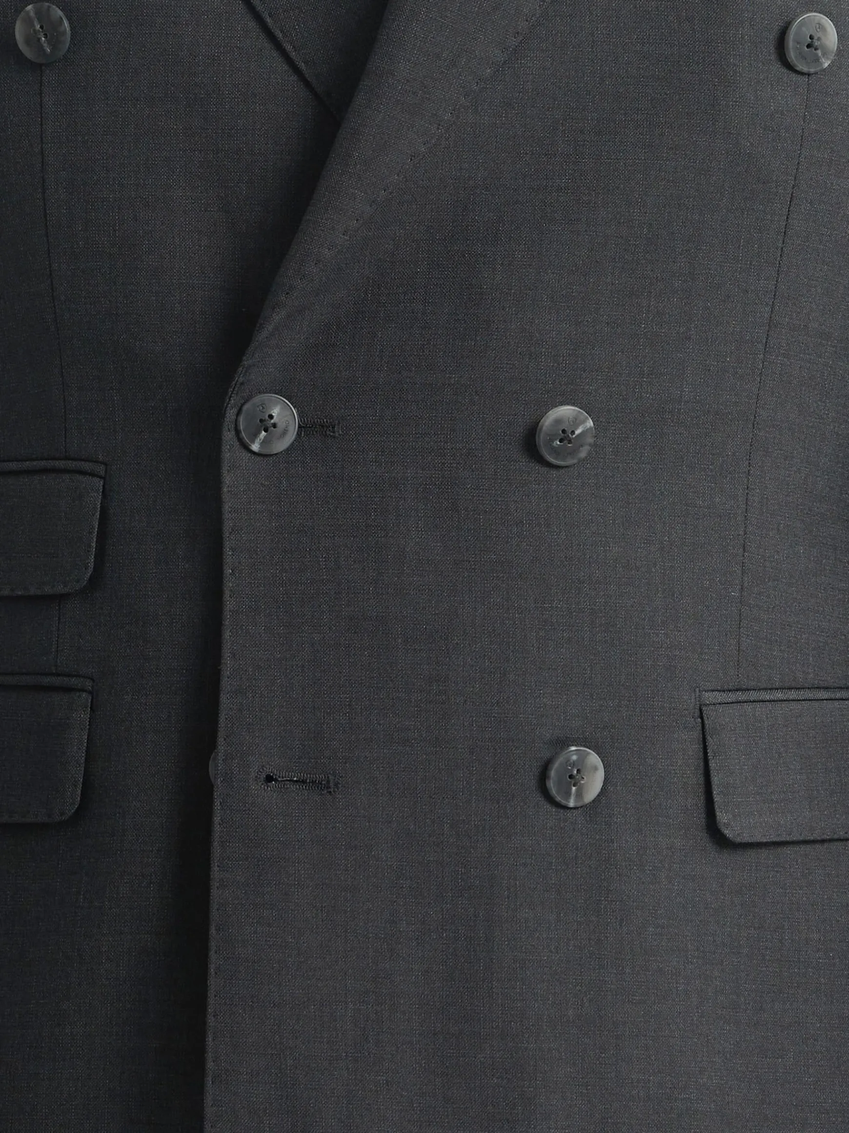 Alvaro Moreno Trajes|Trajes|AMERICANA FIL A FIL CRUZADO Gris
