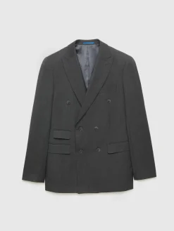 Alvaro Moreno Trajes|Trajes|AMERICANA FIL A FIL CRUZADO Gris