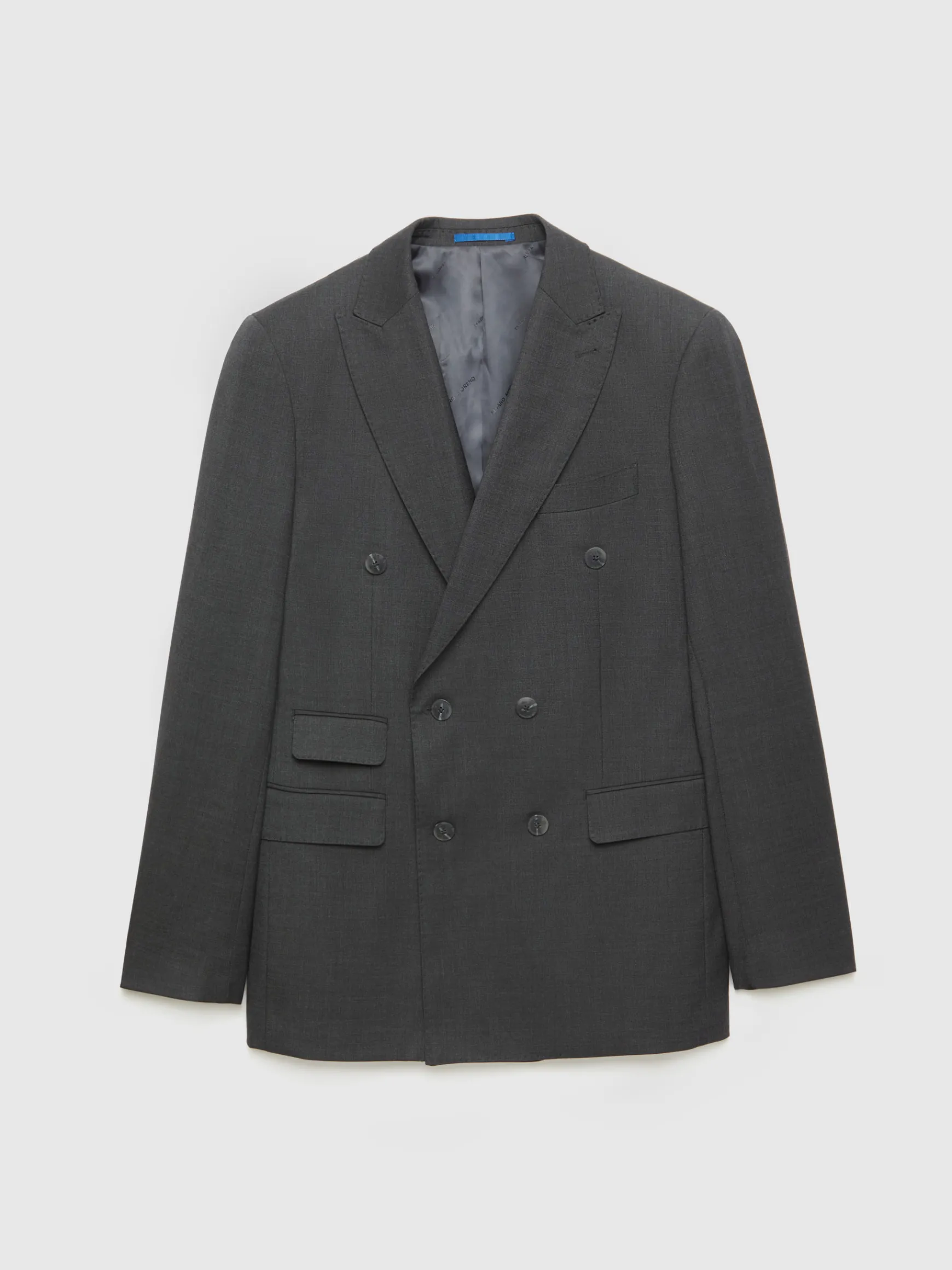 Alvaro Moreno Trajes|Trajes|AMERICANA FIL A FIL CRUZADO Gris