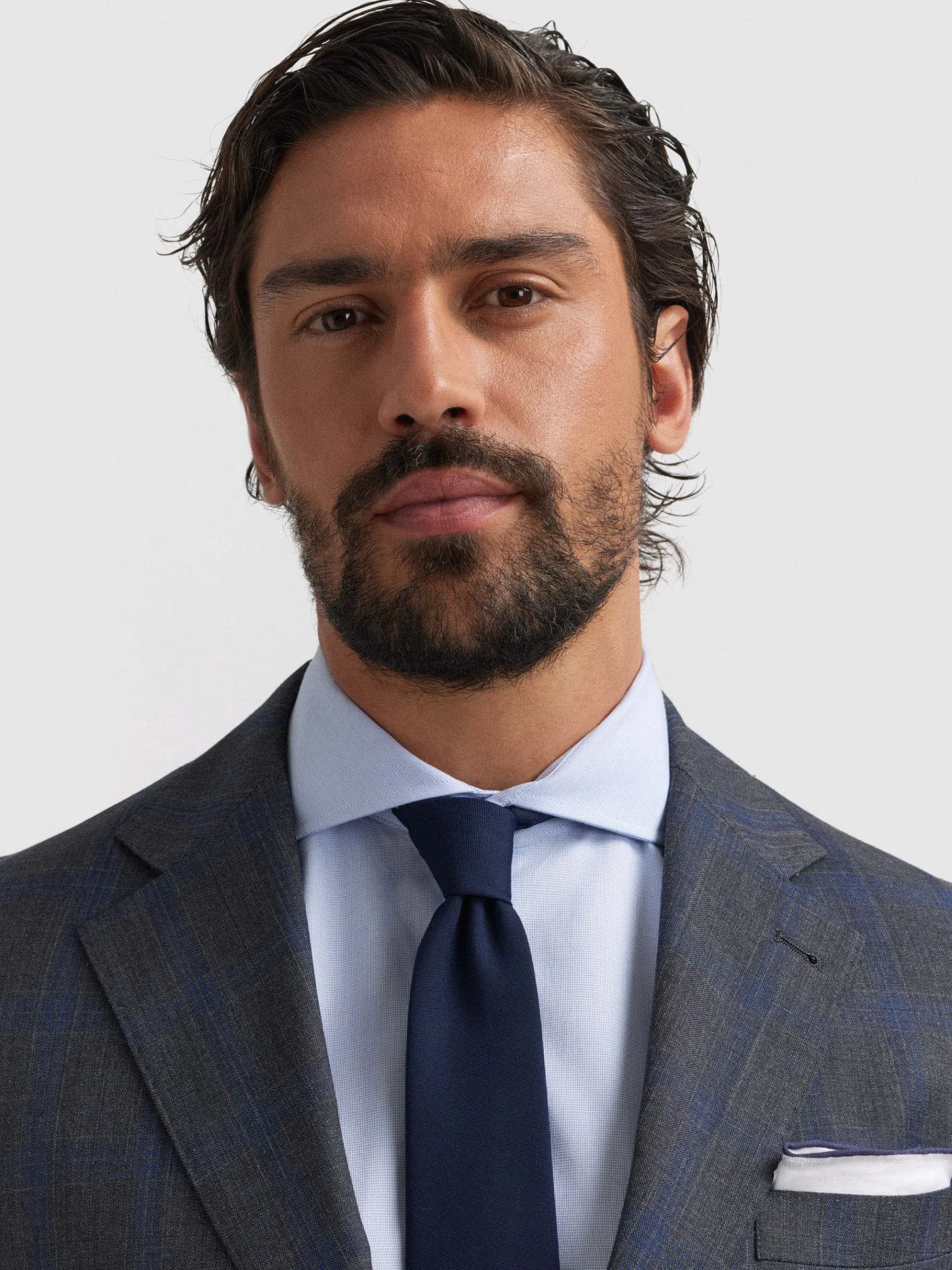 Alvaro Moreno Trajes|Trajes|AMERICANA NAPOLI GALES Gris