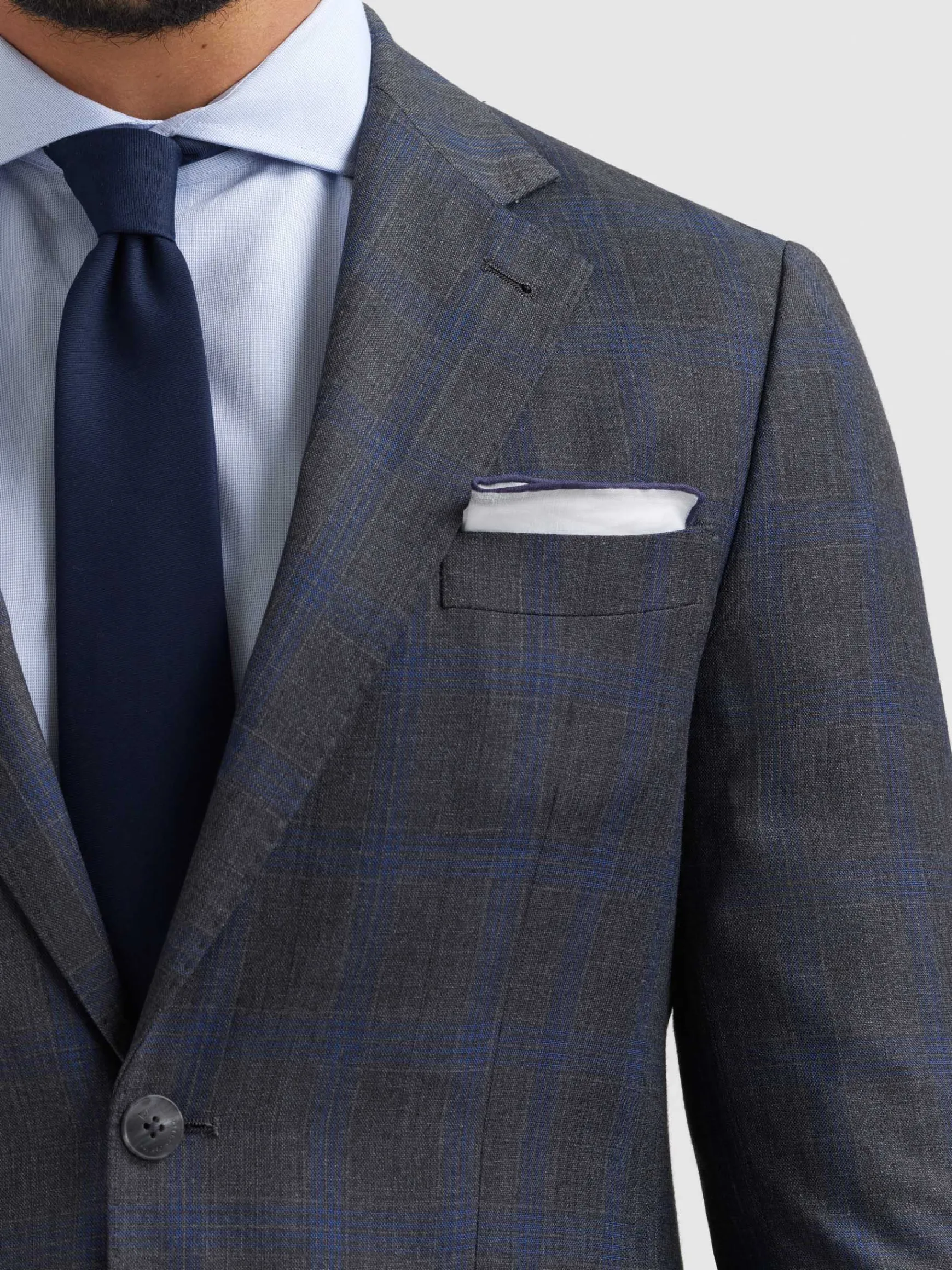 Alvaro Moreno Trajes|Trajes|AMERICANA NAPOLI GALES Gris