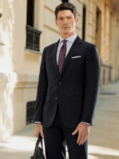 Alvaro Moreno Trajes|Trajes|AMERICANA TWILL Azul Marino