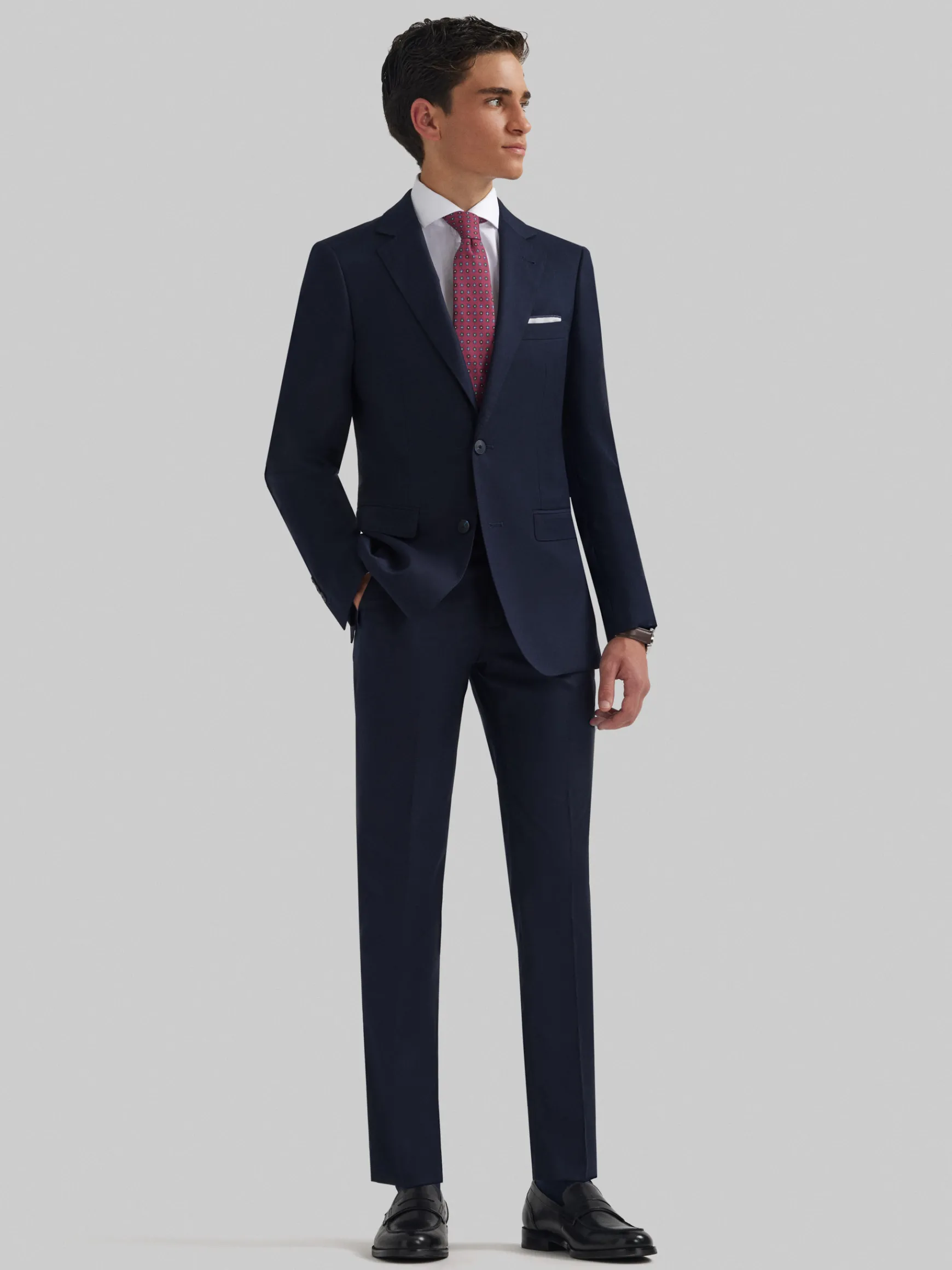 Alvaro Moreno Trajes|Trajes|AMERICANA TWILL CADETE Azul Marino