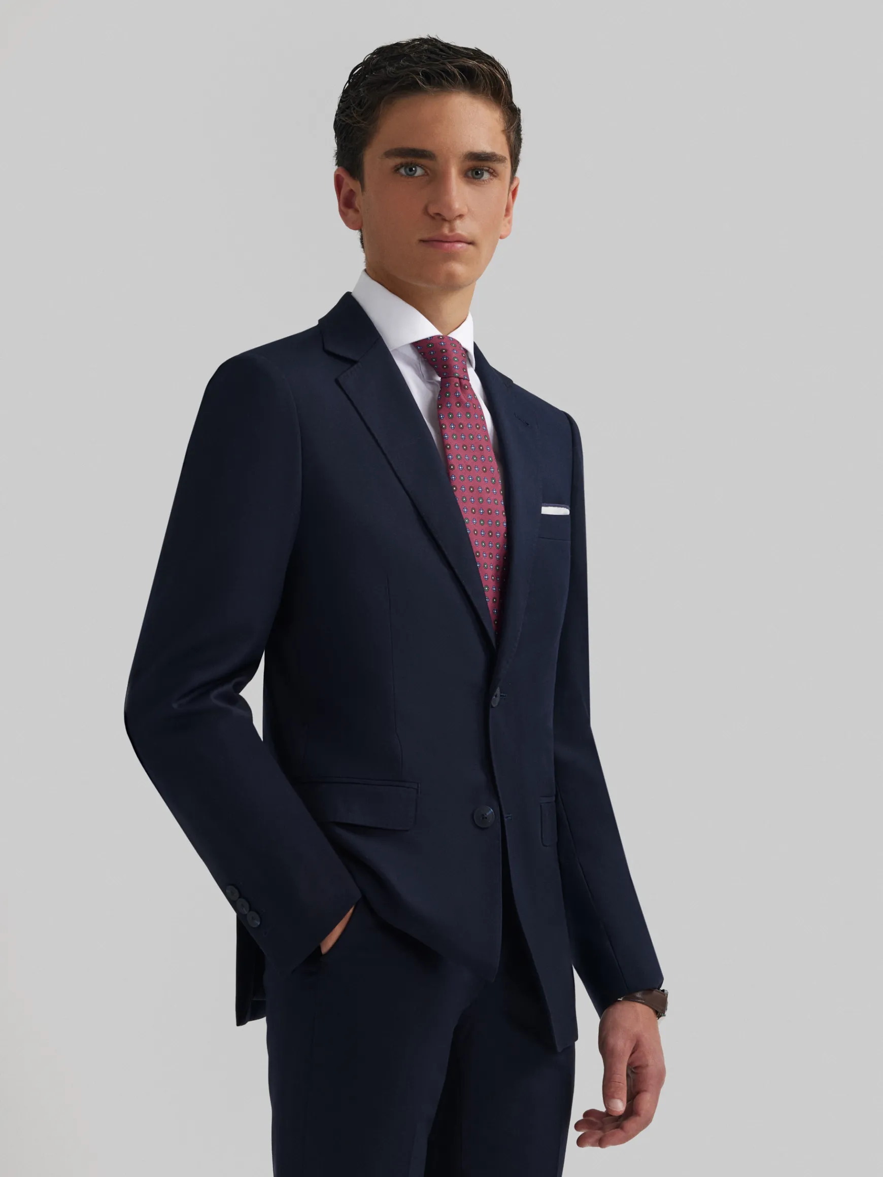 Alvaro Moreno Trajes|Trajes|AMERICANA TWILL CADETE Azul Marino