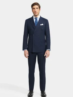 Alvaro Moreno Trajes|Trajes|AMERICANA TWILL CRUZADO Azul Marino