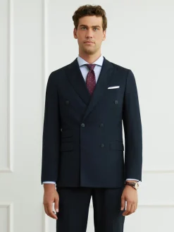 Alvaro Moreno Trajes|Trajes|AMERICANA TWILL CRUZADO Azul Marino