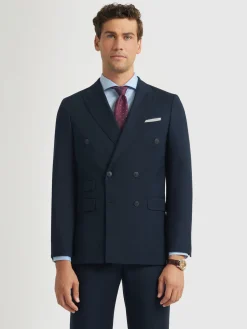Alvaro Moreno Trajes|Trajes|AMERICANA TWILL CRUZADO Azul Marino