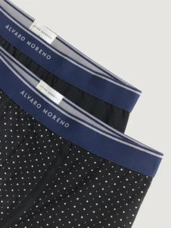 Alvaro Moreno Ropa Interior|BOXER DOTS Negro