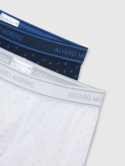 Alvaro Moreno Ropa Interior|BOXER LOGOS Azul Marino