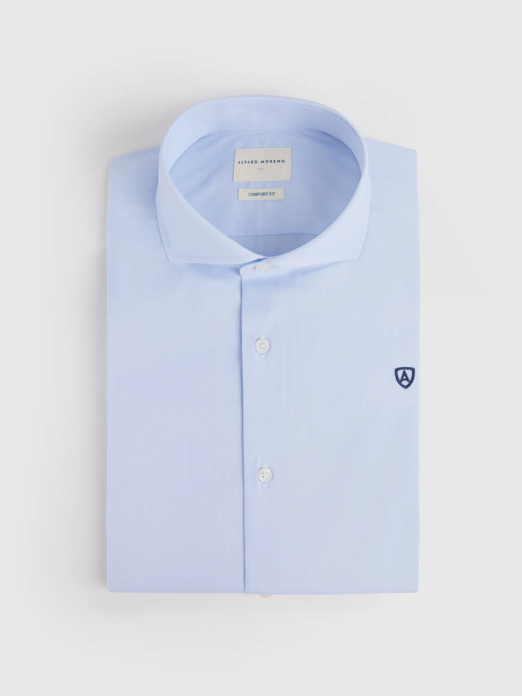 Alvaro Moreno Camisas Vestir|Camisas Vestir|CAMISA COMFORT FIL A FIL Celeste
