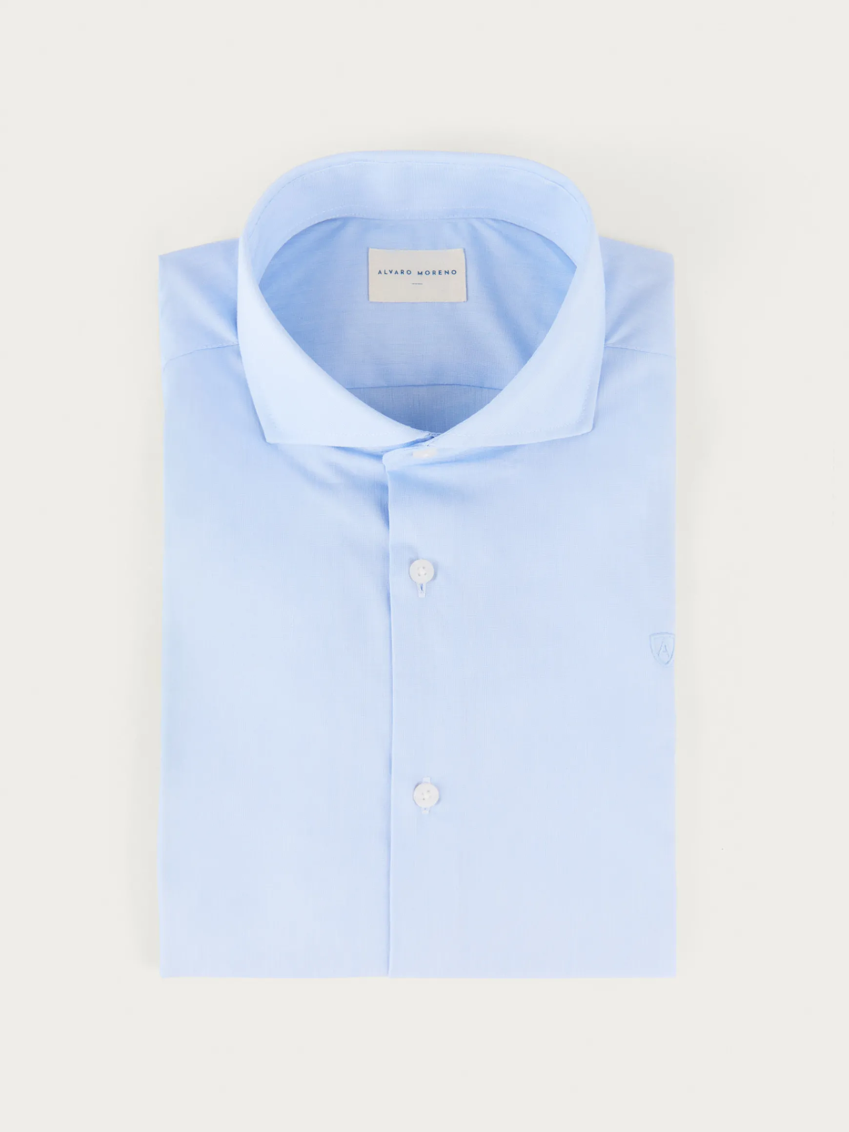 Alvaro Moreno Camisas Vestir|Camisas Vestir|CAMISA COMFORT FIL A FIL Celeste