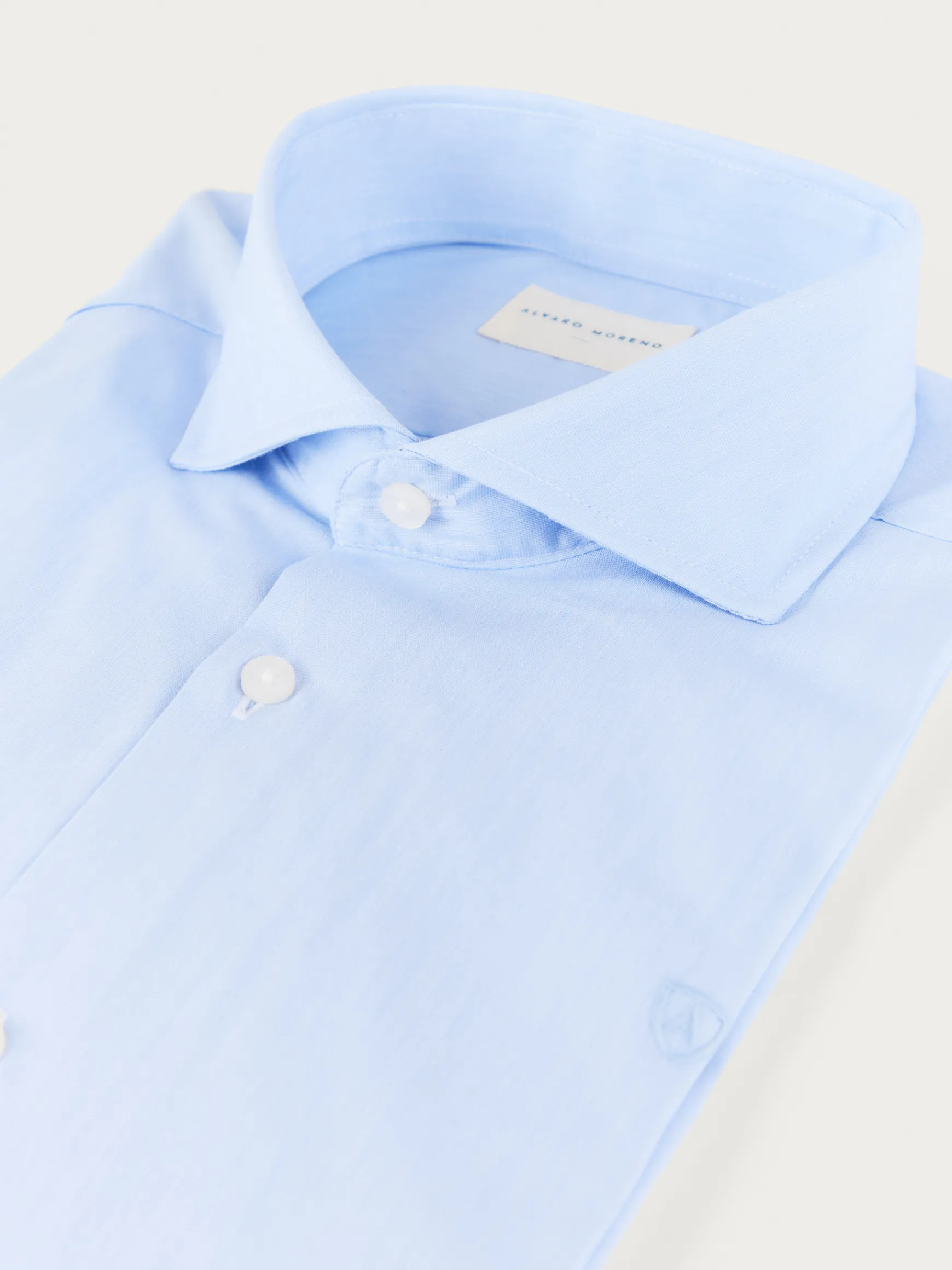 Alvaro Moreno Camisas Vestir|Camisas Vestir|CAMISA COMFORT FIL A FIL Celeste