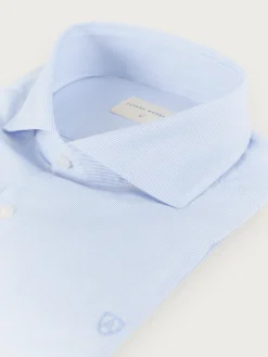 Alvaro Moreno Camisas Vestir|Camisas Vestir|CAMISA COMFORT MICRO RAYAS Celeste