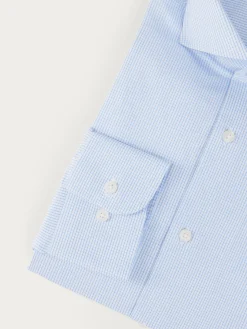 Alvaro Moreno Camisas Vestir|Camisas Vestir|CAMISA COMFORT MICROCUADRO Celeste