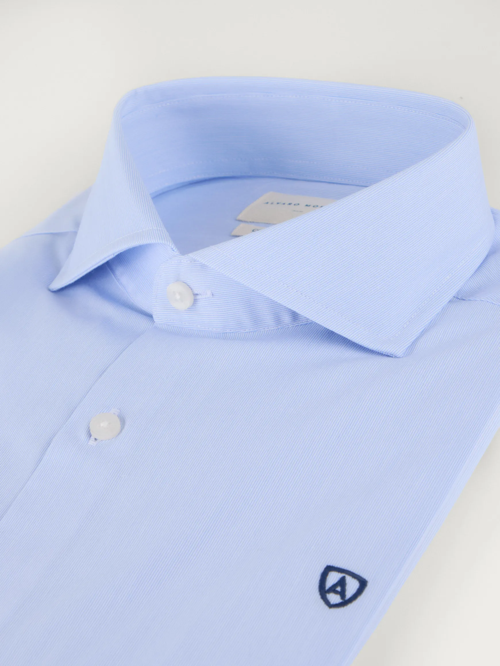 Alvaro Moreno Camisas Vestir|Camisas Vestir|CAMISA COMFORT MIL RAYAS Celeste