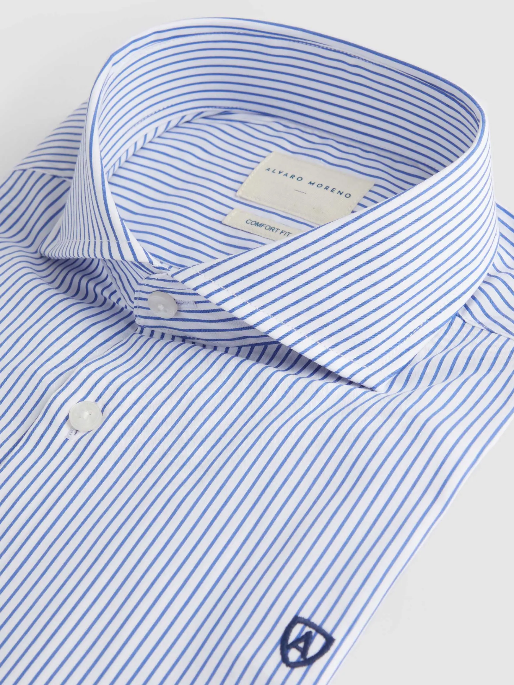 Alvaro Moreno Camisas Vestir|Camisas Vestir|CAMISA COMFORT RAYAS Azul