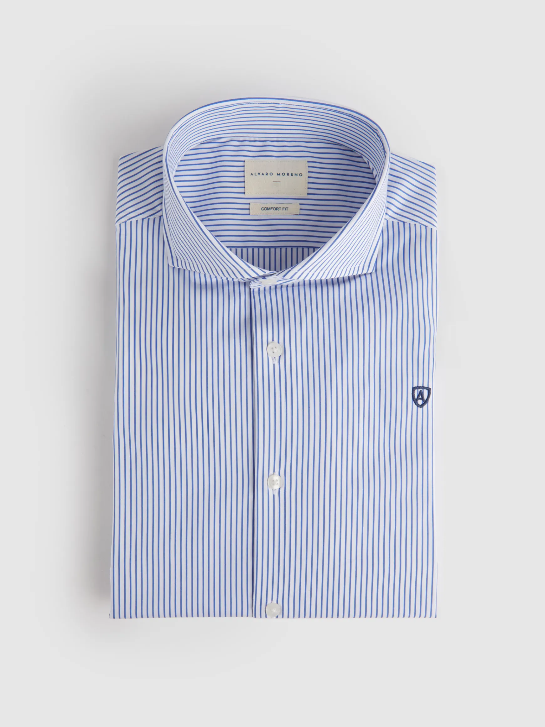 Alvaro Moreno Camisas Vestir|Camisas Vestir|CAMISA COMFORT RAYAS Azul