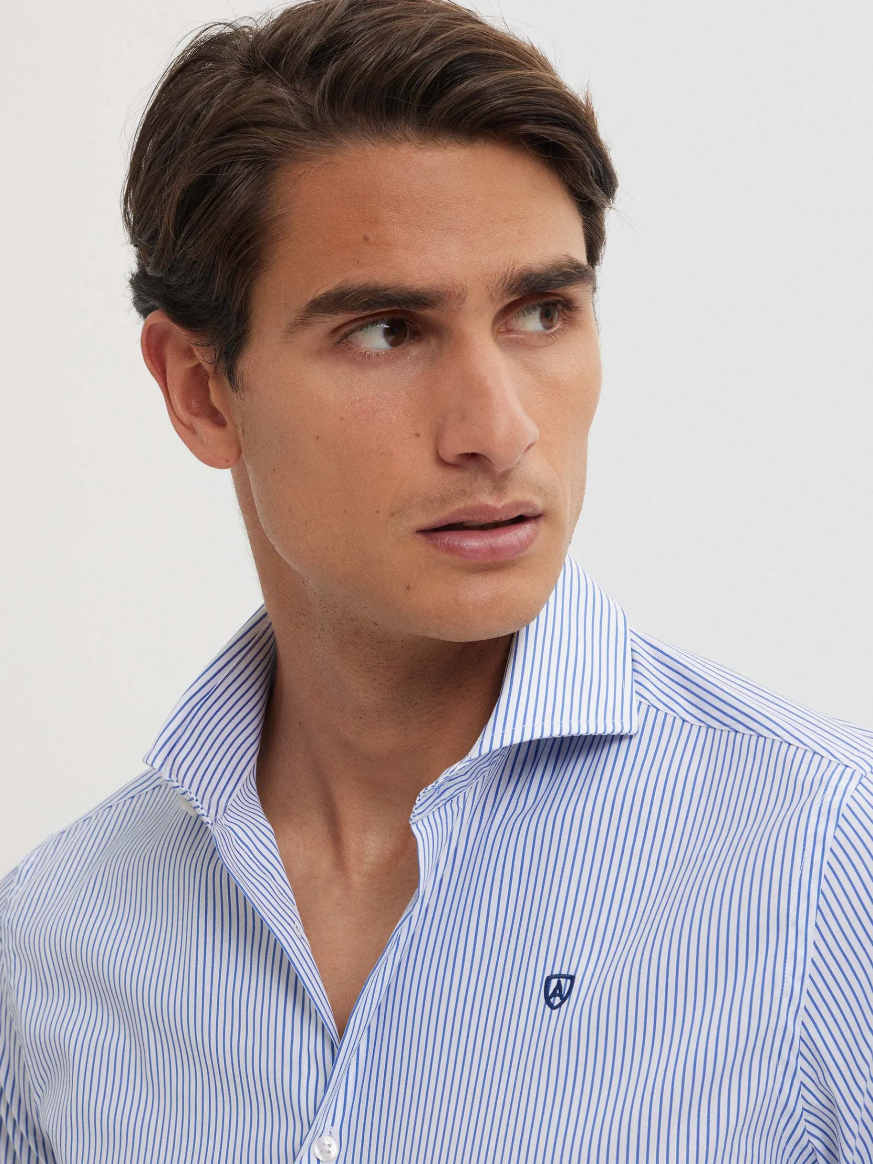 Alvaro Moreno Camisas Vestir|Camisas Vestir|CAMISA COMFORT RAYAS Azul