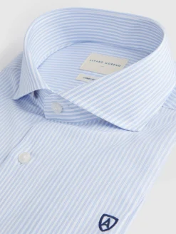 Alvaro Moreno Camisas Vestir|Camisas Vestir|CAMISA COMFORT RAYAS Celeste