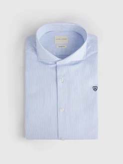 Alvaro Moreno Camisas Vestir|Camisas Vestir|CAMISA COMFORT RAYAS Celeste
