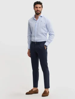 Alvaro Moreno Camisas Vestir|Camisas Vestir|CAMISA COMFORT RAYAS Celeste