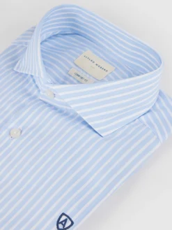 Alvaro Moreno Camisas Vestir|Camisas Vestir|CAMISA COMFORT RAYAS Celeste
