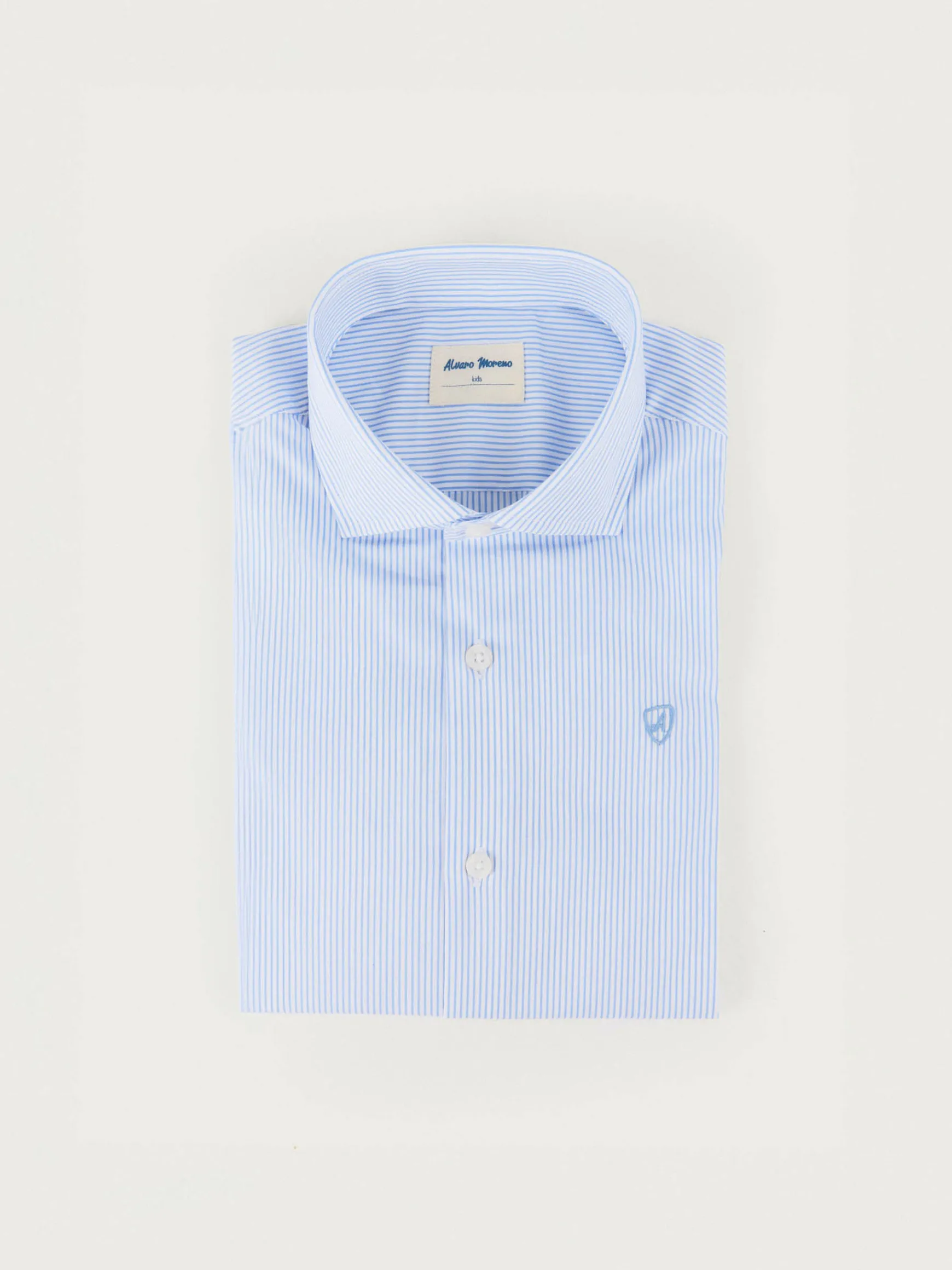 Alvaro Moreno Trajes - Vestir|Camisas|CAMISA COMFORT RAYAS KIDS Celeste