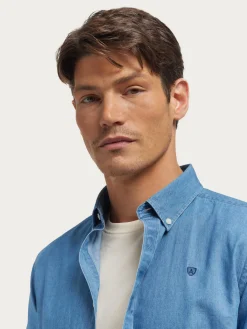 Alvaro Moreno Casual|CAMISA DENIM B.DOWN Azul
