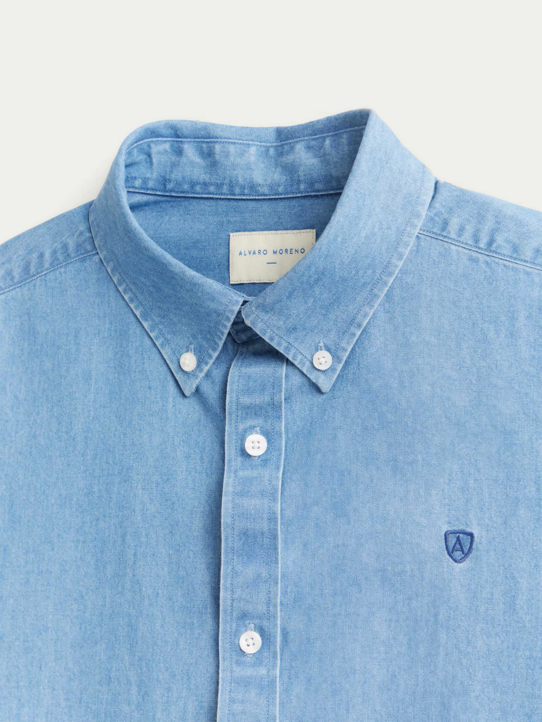 Alvaro Moreno Casual|CAMISA DENIM B.DOWN Azul