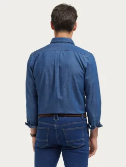 Alvaro Moreno Casual|CAMISA DENIM B.DOWN Azul Marino