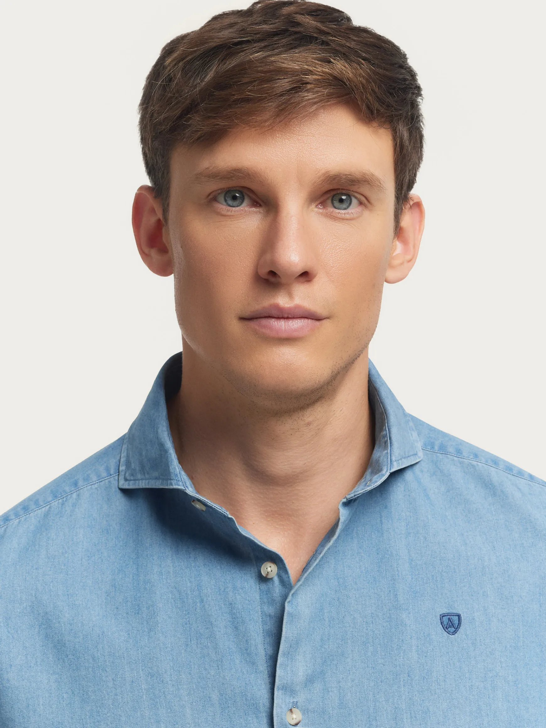 Alvaro Moreno Casual|CAMISA DENIM JACK Azul