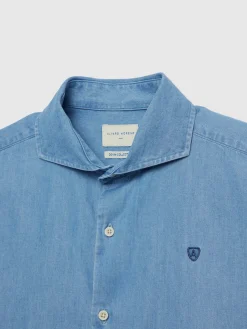 Alvaro Moreno Casual|CAMISA DENIM JACK Azul Marino