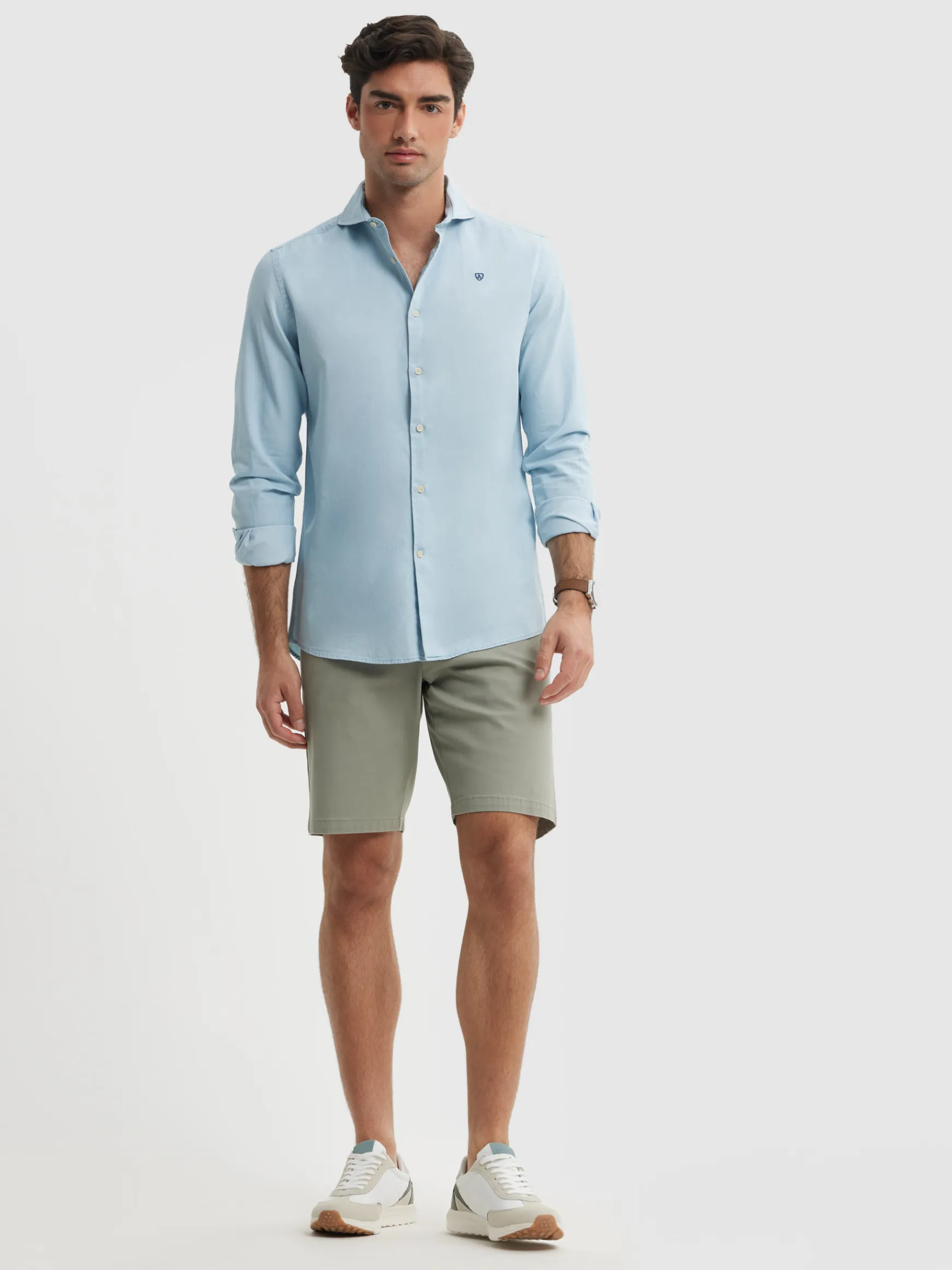 Alvaro Moreno Casual|CAMISA DENIM JACK Celeste