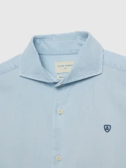 Alvaro Moreno Casual|CAMISA DENIM JACK Celeste