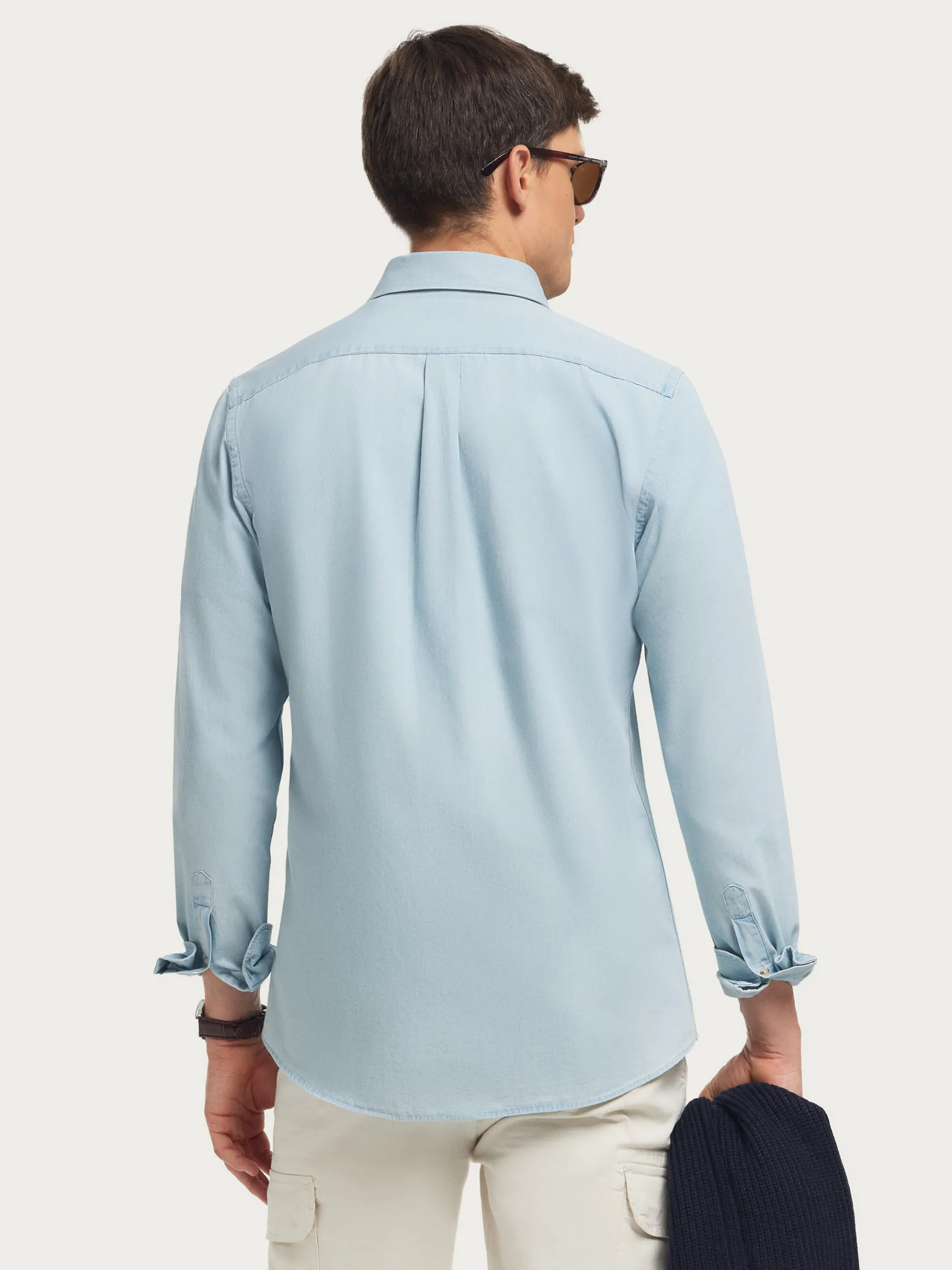 Alvaro Moreno Casual|CAMISA DENIM JACK Celeste