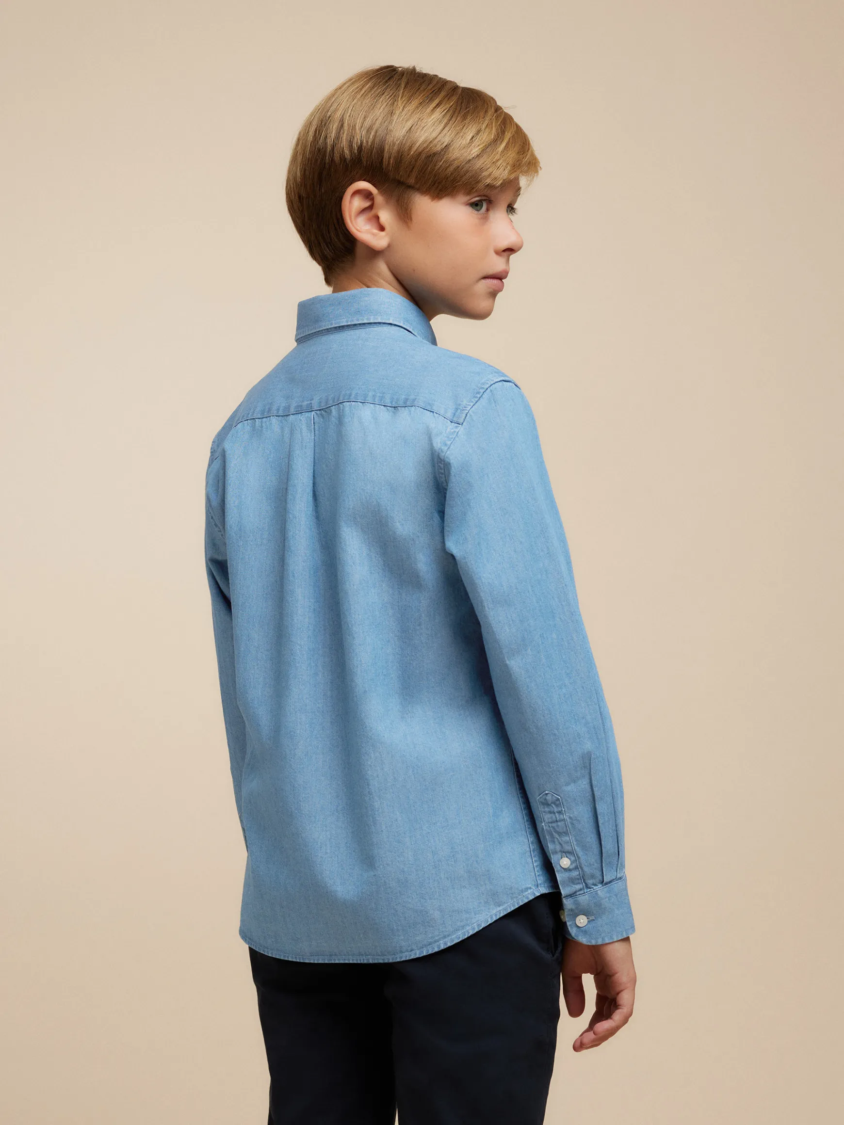 Alvaro Moreno Camisas|CAMISA DENIM KIDS Azul