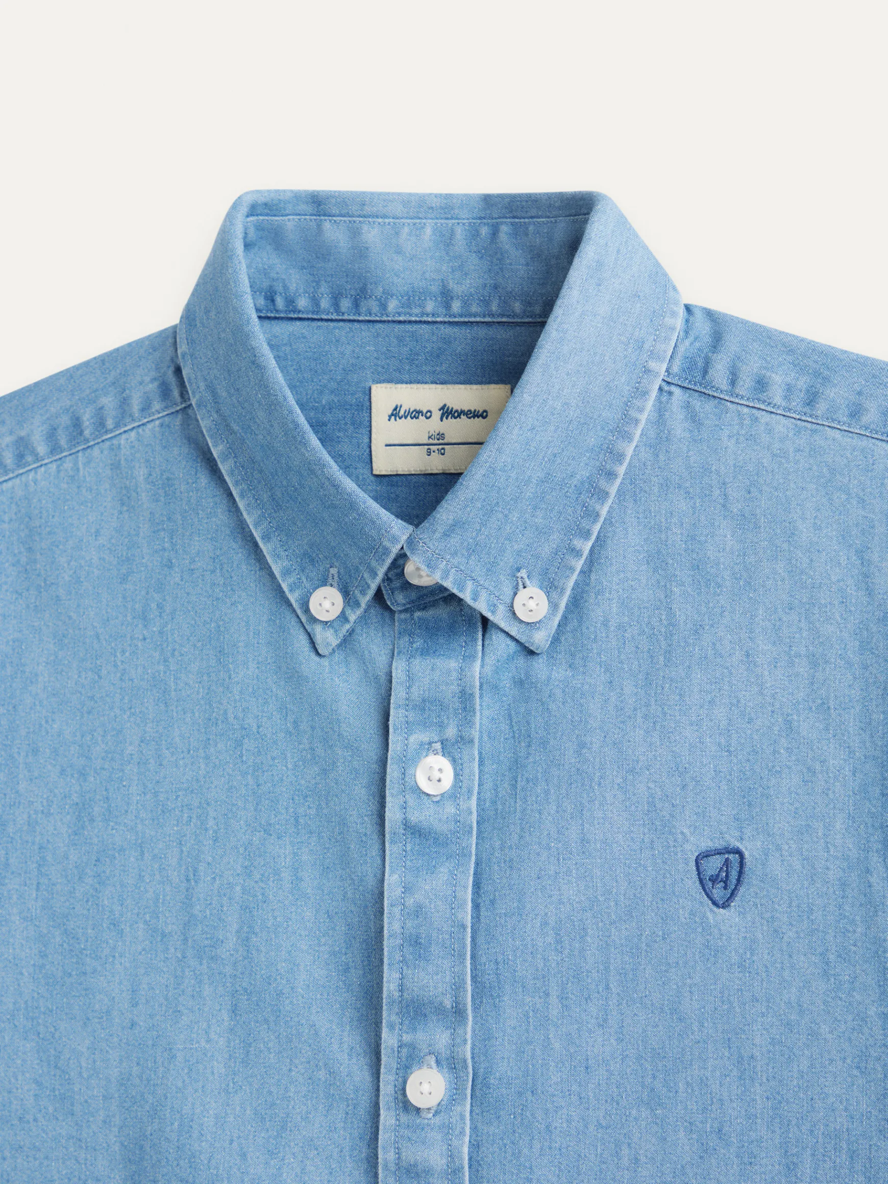 Alvaro Moreno Camisas|CAMISA DENIM KIDS Azul