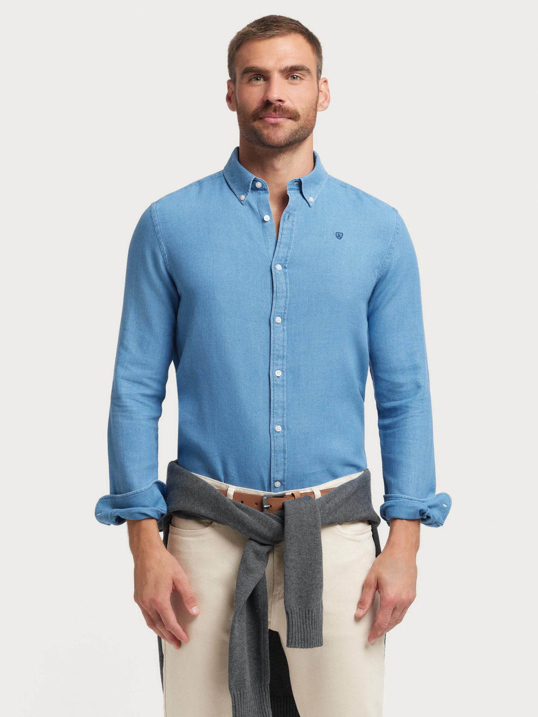 Alvaro Moreno Casual|CAMISA DENIM NIDO Azul