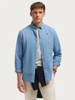 Alvaro Moreno Casual|CAMISA DENIM RAYAS Azul